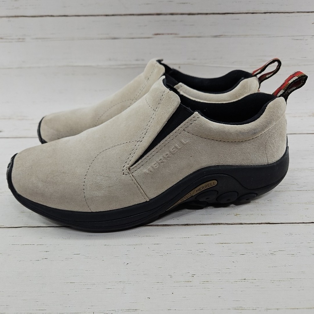 Merrell Jungle Moc Shoes Mens Size 9 Classic Taupe Suede Casual Slip On J63811W
